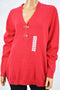 Charter Club Women's Long Sleeve Red Buckled Sweater Top Plus 2X