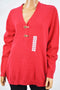 Charter Club Women's Long Sleeve Red Buckled Sweater Top Plus 3X