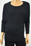 Thalia Sodi Women's Dolman Slv Metallic Black Poncho Sweater Top XS
