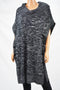 Seven7 Women's Cowl Neck Black Side-Buttoned Tunic Sweater Top Plus 1X