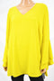 Alfani Women Yellow Double-Flounced Bell Sleeve Blouse Top Plus 24W