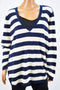 Lauren Ralph Lauren Women's Blue Striped Sweater Top Plus 3X