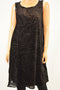 Alfani Women Black Sheer Velvet  Burnout Fit&Flare Dress Petite 16P