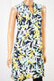 Charter Club Women's Stretch Blue Leaf-Print Sheath Dress Petite PM