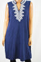 Charter Club Women's Blue Crochet-Trim Sheath Dress X-large XL