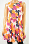 Maison Jules Women's Pink Floral Printed Pleated A-Line Dress XXS