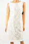 Thalia Sodi Women's White Sleeveless Lace Sheath Dress 12