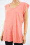 Style&Co Women Chiffon Cap-Sleeve Orange Blouse Top X-Large XL