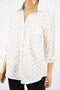 Style&Co Women's Cotton White Printed Button Down Shirt Top X-large XL