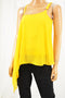 Thalia Sodi Women's Yellow Asymmetrical Hem Blouse Top X-Small XS