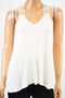 American Rag Cie Women's Ivory Crochet trim Tank Blouse Top X-large XL