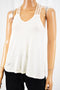 American Rag Cie Women's Ivory Crochet trim Tank Blouse Top Small S