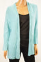 Charter Club Women's Blue Open-Front Ribbed Cardigan Medium M