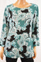 Charter Club Women Green Paisley-Print Ruffled Blouse Top X-Large XL