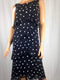 $99 New SL Fashions Women's Plus Size Tiered Polka-Dot Dress Black white 14W - evorr.com