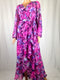 $99 New SANGRIA Women Plus Size Floral Printed Belted Maxi Dress Pink Size 22W - evorr.com