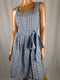 $79 New Nine West Womens Blue White Gingham Belted Fit Flare Dress Size 16 - evorr.com