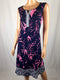$60 New JM Collection Women's Printed Sleeveless Blue Sheath Tunic Dress Size M - evorr.com