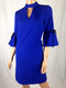 $99 New Julia Jordan Women's Blue Bell Sleeve Sheath  Tunic Dress Keyhole Neck S - evorr.com