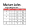 Maison Jules Women's Blue Embellished Chiffon Hem Blouse Top M