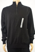 $89 New John Ashford Men's Long Sleeve Black 1/2 Zip Knitted Sweater Size 2XL