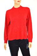 Karen Scott Women Mock Neck Red Knit Sweater Top Petites L