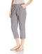 Lee Platinum Women's Stretch Gray Mid-Rise Relaxed Fit Cargo Capri Crop Pant 8 M