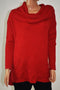 Style&Co Women's Cowl-Neck Wool Blend Red Knit Tunic Sweater Top M