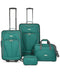 $280 NEW Travel Select Kingsway 4 Piece Spinner Suitcase Luggage Set Green Teal - evorr.com