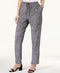 Grace Elements Women Stretch Black Print Drawstring Pull-On Studio Casual Pant S