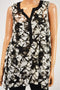 Alfani Women's Sleeveless Split Neck Green Print Tie Dye Mesh Blouse Top Plus 2X