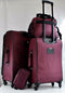 TAG Daytona 4 Piece Lightweight Spinner Luggage Set Maroon Suitcase - evorr.com