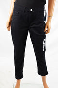 Lee Platinum Women Stretch Black Easy Fit Mid-Rise Skinny Cropped Denim Jean 8 M