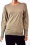 JM Collection Women's Brown Buttoned-Cuff Cozy Yarn Knit Sweater Top S