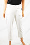 Lee Platinum Women's Stretch White Easy Fit Mid Rise Capri Cropped Jeans 6 M