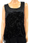INC Concepts Women's Sleeveless Black Chiffon Hem Burnout Blouse Top Plus 2X