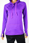 Ideology Women Stretch Purple Striped Training Hoodie Fleece Jacket Coat XS