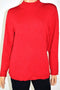 Charter Club Women's Mock Neck Red Rib-Trim Knit Sweater Top XL