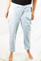 Lee Platinum Women's Stretch Blue Easy-Fit Mid-Rise Skinny Crop Denim Jeans 14 M