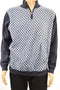 Tasso Elba Mens Long-Sleeve Navy Blue Diamond Pattern 1/4-Zip Pullover Sweater L