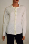 Karen Scott Women's Luxsoft White Button Front Cardigan Sweater M