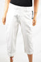 Lee Platinum Women Stretch White Comfort Waist Mid Rise Capri Cropped Jeans 4 M