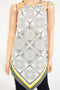 Alfani Women's Halter Chain Neck Multi Printed Asymmetric Hem Blouse Top Plus 2X