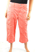 Style&co Womens Orange Mid-Rise Comfort-Waist Pocket Capri Cropped Pant 10