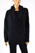 Charter Club Women's Long Sleeve Fringed Scarf Knitted Tunic Sweater Top Plus 2X