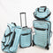 $200 TAG Travel-Collection Springfield III 4PC Suitcase Luggage Set Blue Chevron - evorr.com