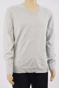 Alfani Men's Long-Sleeve Gray Soft Cotton V-Neck Regular-Fit Sweater XL