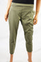 Style&co Women Stretch Green Mid Rise Comfort Waist Pull-On Capri Legging Pant M