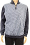 Tasso Elba Men Long-Sleeve Navy Blue Diamond Pattern 1/4-Zip Pullover Sweater XL