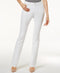 Lee Women Stretch White Mid-Rise Classic Fit Gwen Straight Leg Denim Jeans 10 M